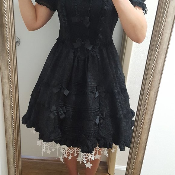 kawaii gothic lolita star lace and print hoop petticoat style crinoline - Picture 9 of 9